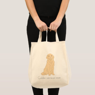 Minimalistische tote bag voor Golden retriever lie