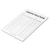 Minimalistische tracker voor zakelijke bestellinge notitieblok (Schuin)