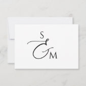Minimalistische traditionele witte QR-code RSVP Kaartje (Achterkant)