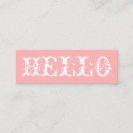 Minimalistische trendy eenvoudige moderne pastelro mini visitekaartje