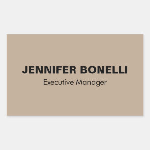 Minimalistische trendy gepersonaliseerde naam rechthoekige sticker