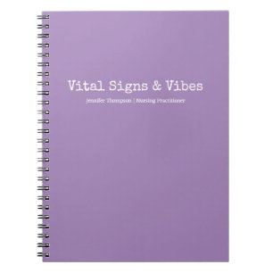 Minimalistische Trendy Lavendel Paarse Verpleegkun Notitieboek