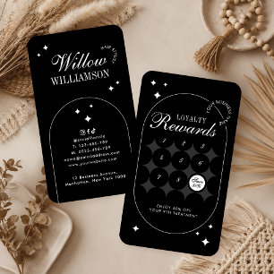 Minimalistische Trendy Vintage Script Schoonheidss Klantenkaartje