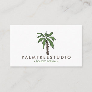 Minimalistische tropische palmboom visitekaartje