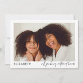 Minimalistische Trouvrouwe voorstel foto (Voorkant)