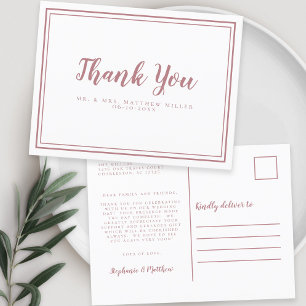 Minimalistische Trouw Dankjewelingskaart Moderne R Briefkaart
