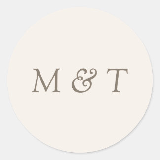 Minimalistische Trouw Monogram Enveloppe Zegel Sti