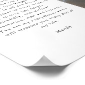 Minimalistische Trouw "Onze Belijdenis" Fotoboog Poster (Hoek)