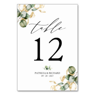 Minimalistische trouwdag met groen kaart