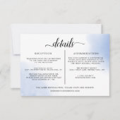 Minimalistische trouwdetails Informatie Sjabloon Kaart (Voorkant)