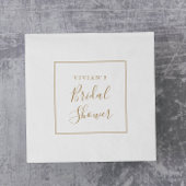 Minimalistische trouwfeest met goud servet