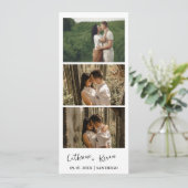 Minimalistische trouwfoto booth overlay Bedankt  Save The Date (Staand voorkant)