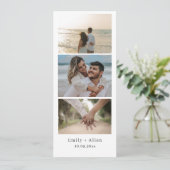 Minimalistische trouwfoto booth strook frame elega save the date (Staand voorkant)