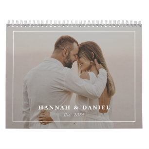 Minimalistische Trouwfoto Collage 2026 Kalender