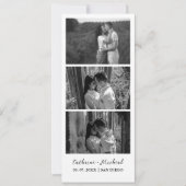Minimalistische trouwfoto reep frame save the date (Voorkant)