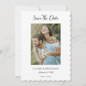 Minimalistische trouwkaart 'Save the Date' met fot Save The Date (Voorkant)