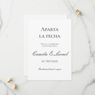 Minimalistische trouwkaart 'Save the Date' Save The Date