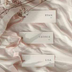 Minimalistische trouwnaam Tag Table Place Cards Kaart