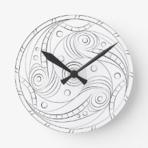 Minimalistische Trypilliaanse Spiraalrozet Rond