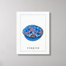Minimalistische Turkse İznik Kom Art - Canvasprint
