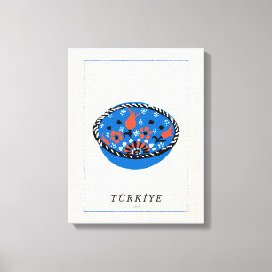 Minimalistische Turkse İznik Kom Art - Canvasprint Canvas Afdruk
