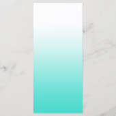 Minimalistische Turquoise Gradiënt Menu (Achterkant)