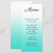 Minimalistische Turquoise Gradiënt Menu (Voorkant / Achterkant)