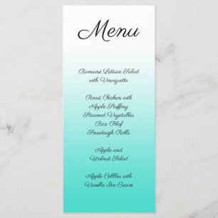Minimalistische Turquoise Gradiënt Menu