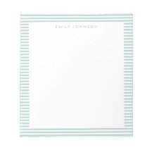 Minimalistische Turquoise Strepen Monogram
