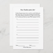 Minimalistische twee waarheden en een leugen baby  kaart (Voorkant / Achterkant)