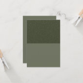 Minimalistische tweetonige mos groene Kaart -  (Voorkant / Achterkant in situ)