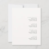 Minimalistische tweezijdige trouwdetails bijlage kaart (Achterkant)