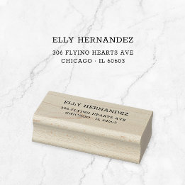 Minimalistische Typemachine 11 | Retouradres Houte Rubberstempel