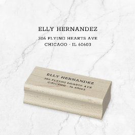 Minimalistische Typemachine 11 | Retouradres Houte Rubberstempel