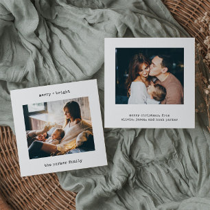 Minimalistische typemachine Vrolijk Kerstfeest T Feestdagenkaart