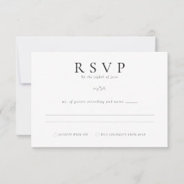 Minimalistische Typografie Botanische RSVP Respons Kaartje