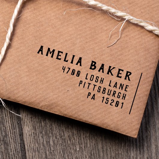 Minimalistische typografie Eenvoudig modern retour Rubberstempel