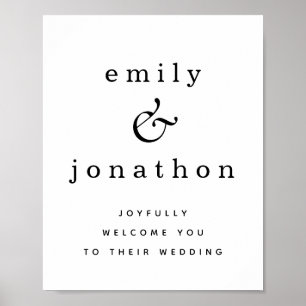 Minimalistische typografie Elke kleur Welkom bij h Poster
