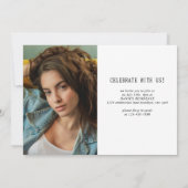 Minimalistische typografie Foto Afstuderen Kaart (Achterkant)