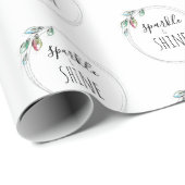 Minimalistische Typografie Kerst Wrapping Papier (Rol Hoek)