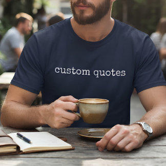 Minimalistische typografie Klassiek Navy aangepast T-shirt