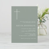 Minimalistische Typografie kruiswijze boogdoop Kaart (Staand voorkant)
