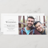 Minimalistische Typografie LGBTQ-fotoweddenschap Kaart (Voorkant / Achterkant)