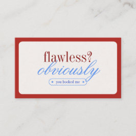 Minimalistische typografie make-up stylist Visitek Visitekaartje