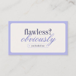 Minimalistische typografie make-up stylist Visitek Visitekaartje