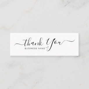 Minimalistische typografie Mini Small Bedankt Visitekaartje