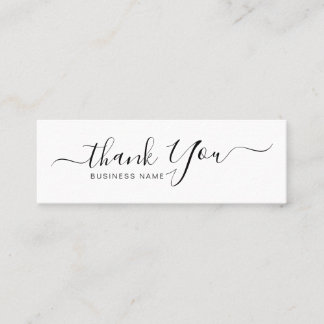 Minimalistische typografie Mini Small Bedankt Visitekaartje