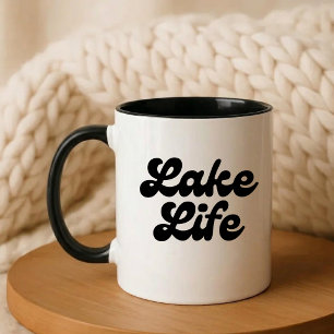 Minimalistische typografie modern meerleven mok