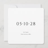 Minimalistische typografie moderne landschapsfoto save the date (Achterkant)