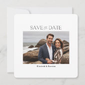 Minimalistische typografie moderne landschapsfoto save the date (Voorkant)